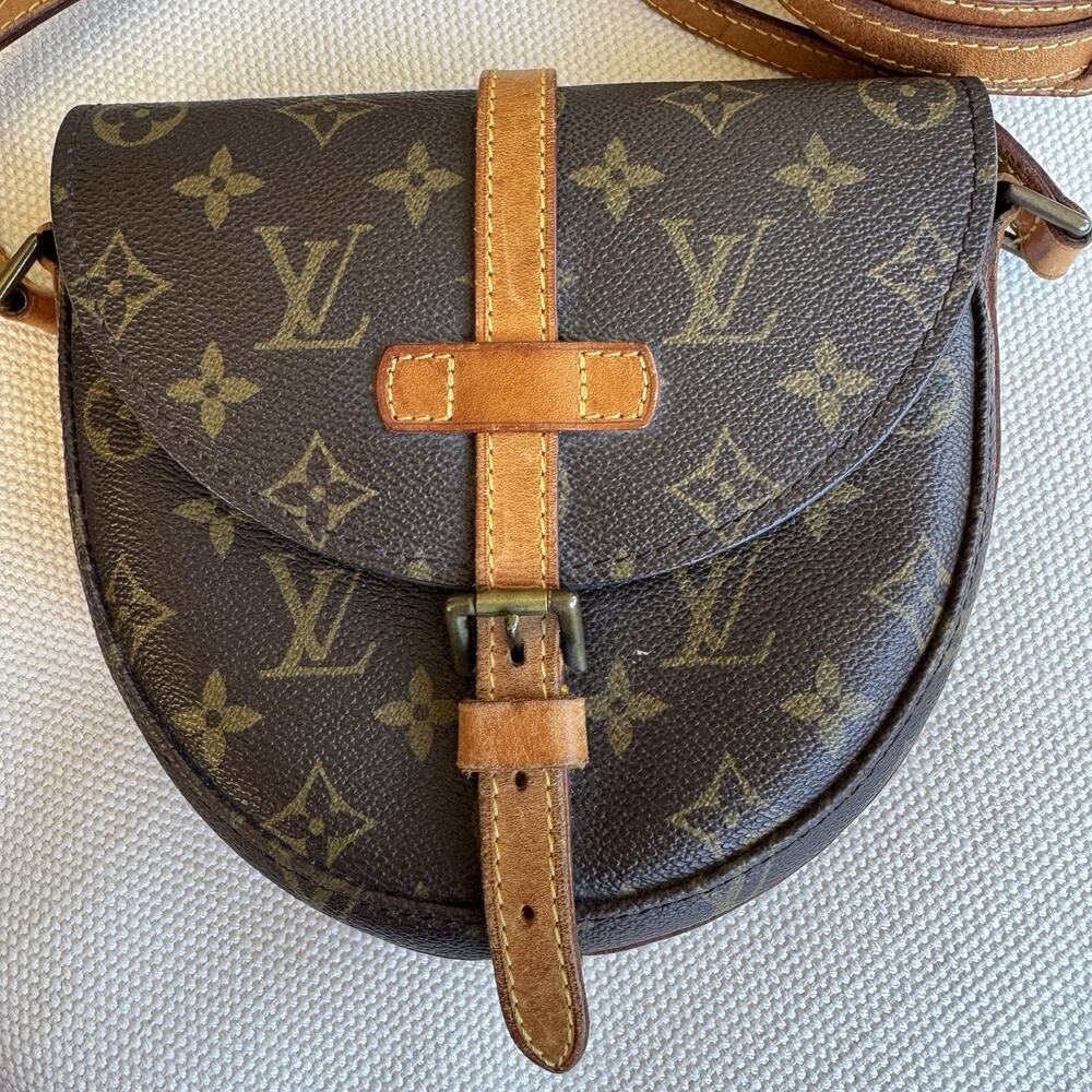 LOUIS VUITTON Chantilly PM Shoulder Bag Monogram Leather Vintage 80’s